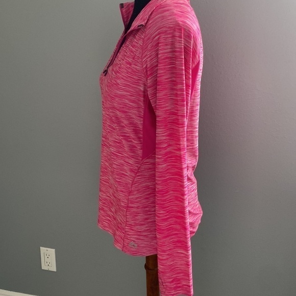 Pink marl half zip athletic dri fit jacket top Medium - Picture 2 of 12